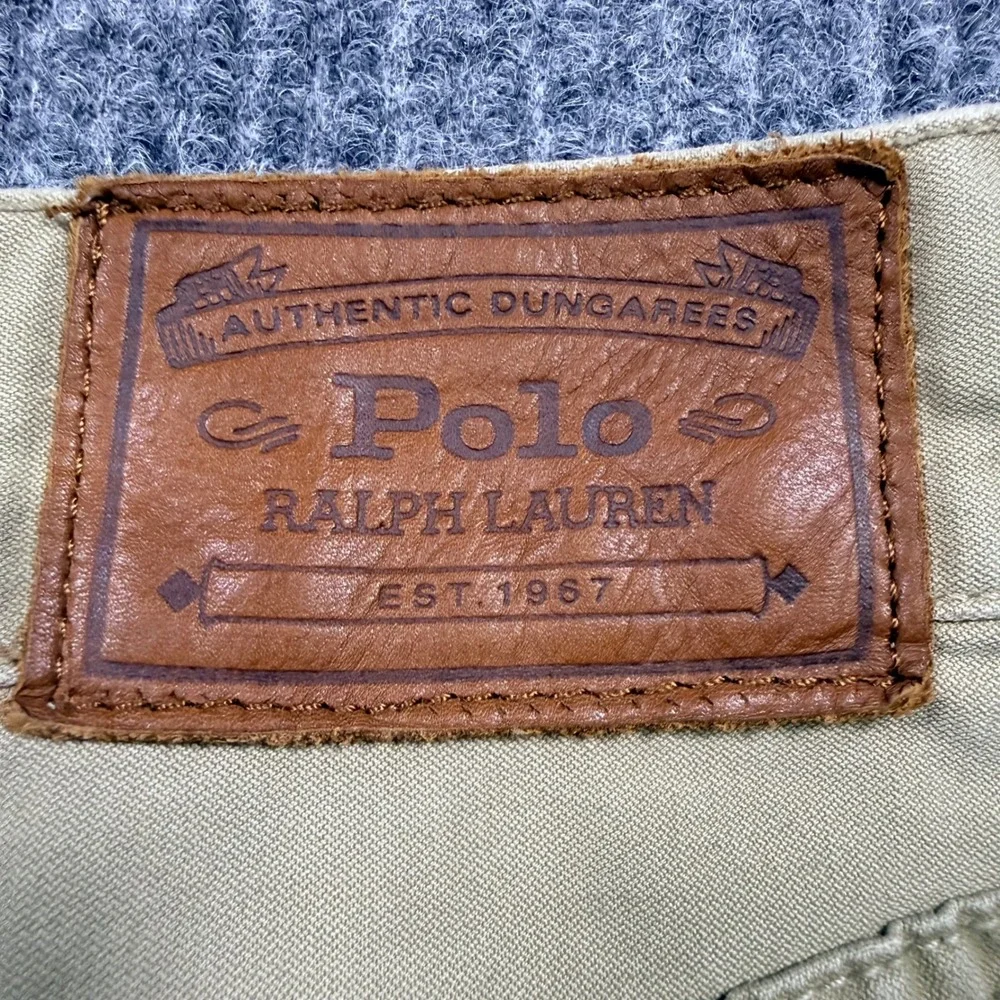 Polo Ralph Lauren Authentic Dungarees Khaki Tan Straight Leg Pants 35x32